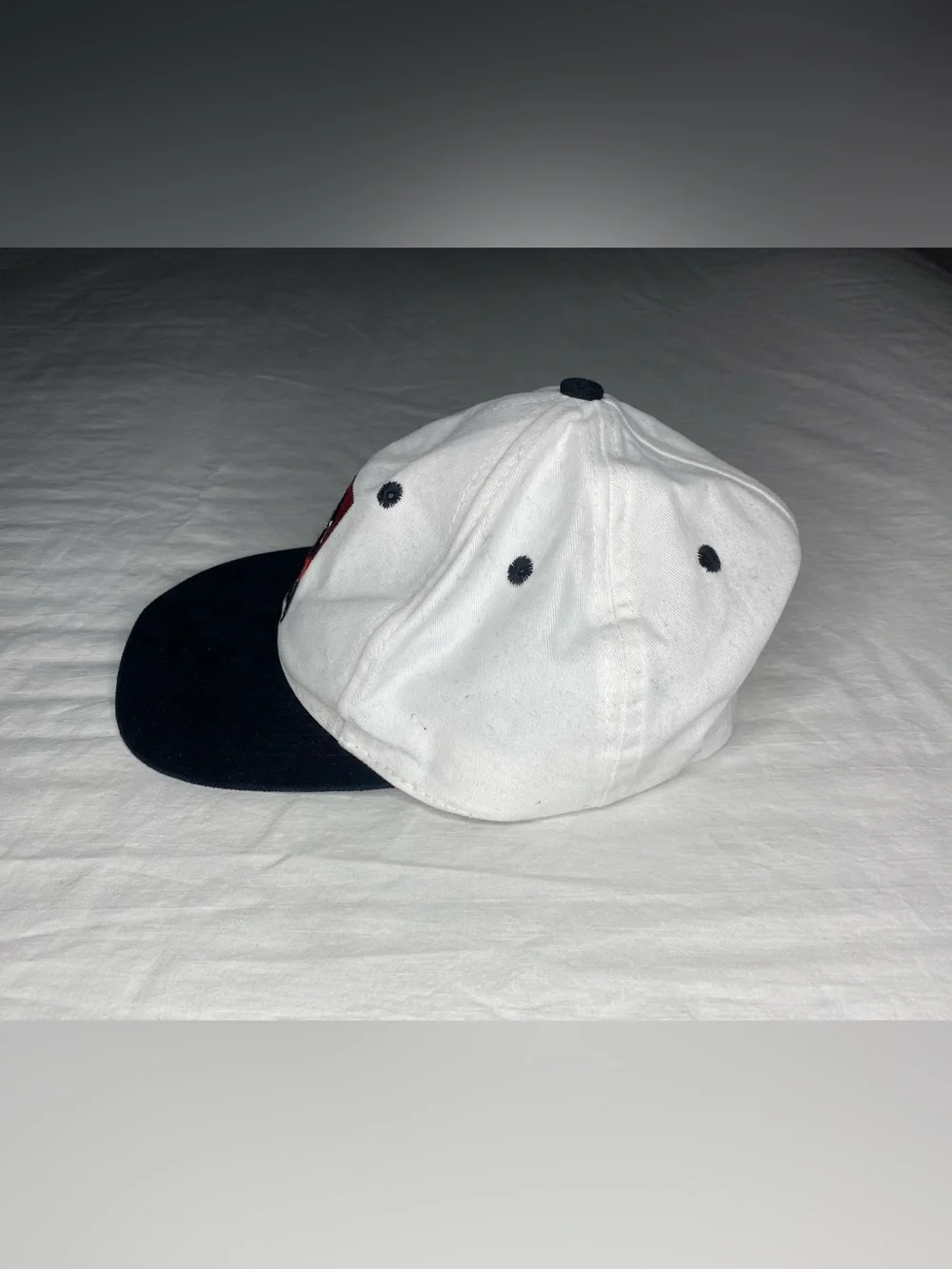 Vintage ABC Sports Snapback Red Logo 90s Adjustable Cap White Black